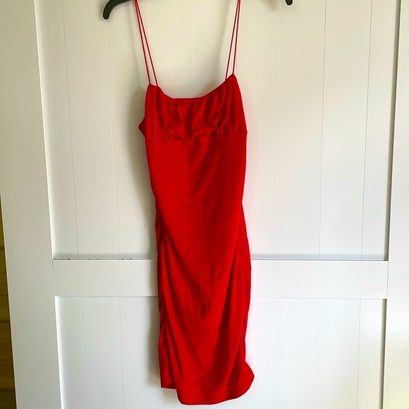 Valentines Red Soft Stretch Mini Dress - Picture 2 of 6